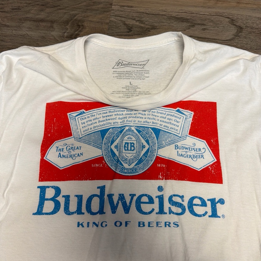 Budweiser Red and Blue Logo Tee